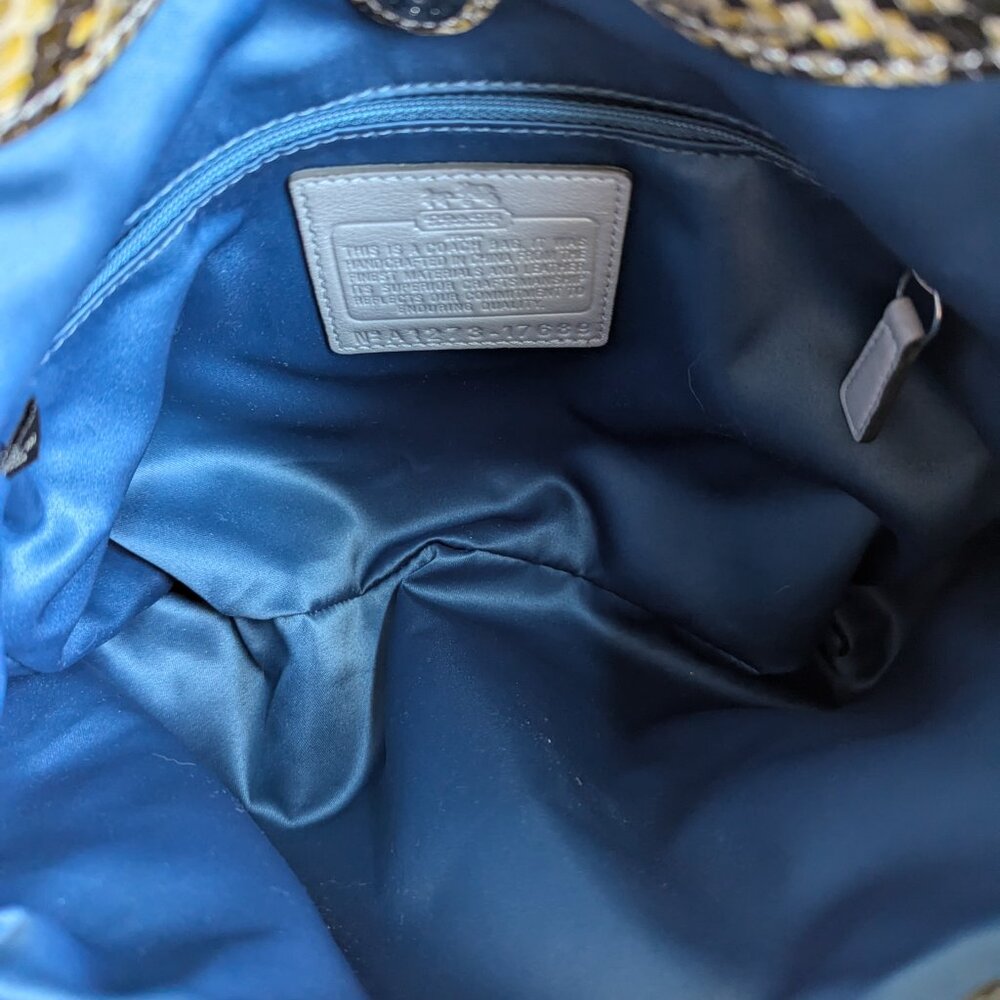 Vintage Coach A1273-17689 Madison OP Art Sateen Maggie Shoulder Bag Y2K Fashion - Picture 9 of 11